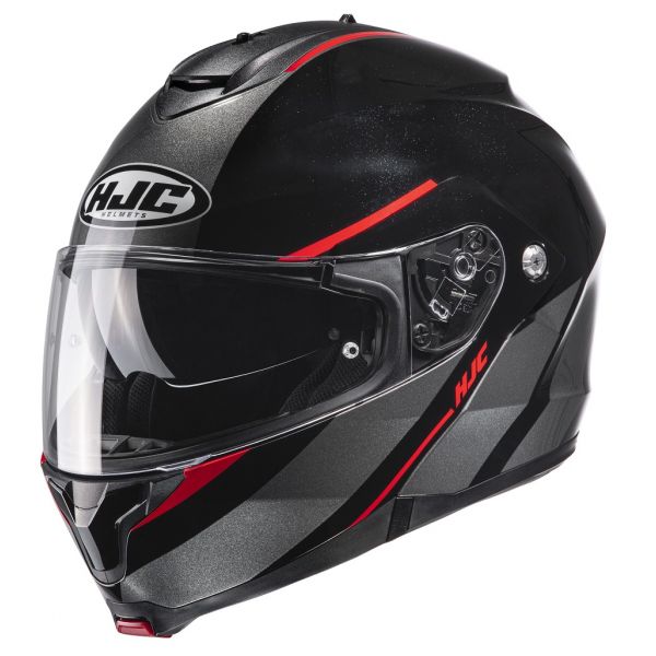 Flip up helmets HJC Helmet Flip-Up C91 Tero Black/Red