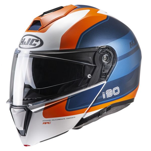 Flip up helmets HJC Helmet Flip-Up i90 Wasco Blue/Orange/White