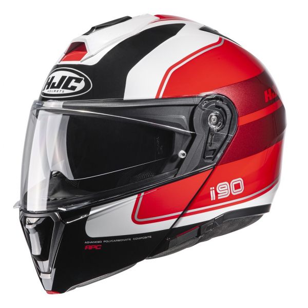 Flip up helmets HJC Helmet Flip-Up i90 Wasco Red/White/Black