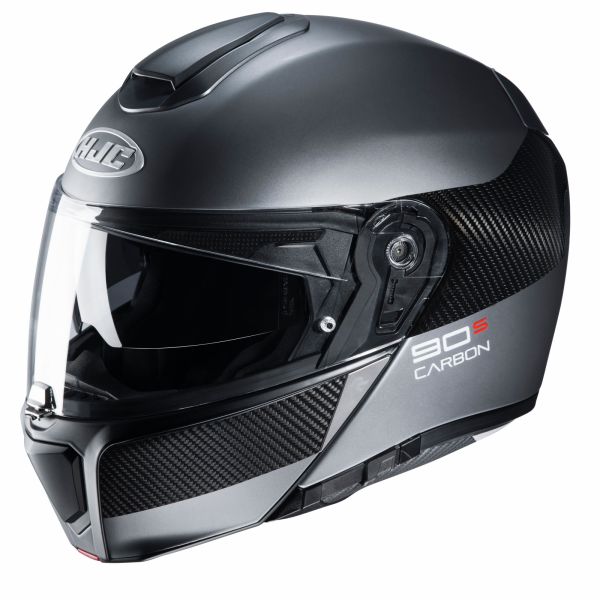 Flip up helmets HJC Moto Helmet Flip-Up RPHA 90S Carbon Luve Black