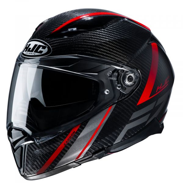 Full face helmets HJC Moto Helmet Full-Face F70 Carbon Eston Red