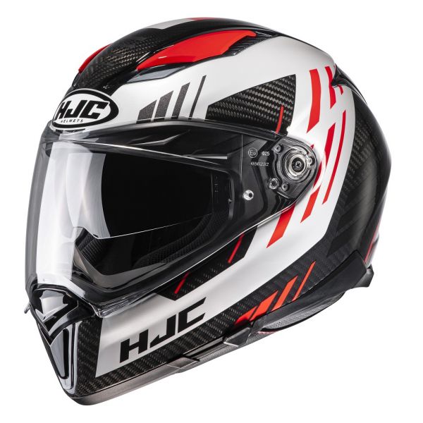 HJC Casca Moto Full-Face F70 Carbon Kesta Black/White/Red
