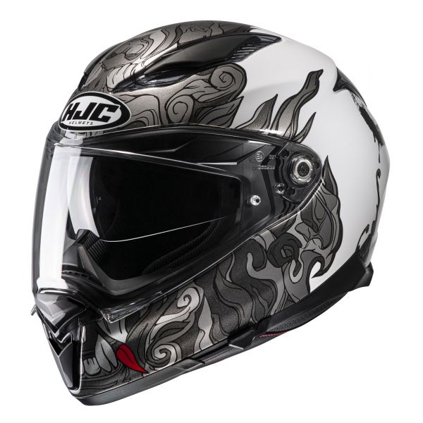 Full face helmets HJC Helmet Full-Face F70 Spector Black/White