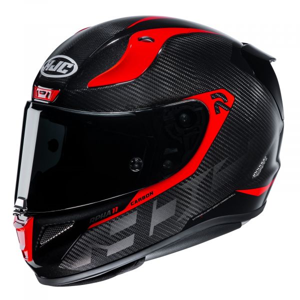 Full face helmets HJC Full-Face Moto Helmet RPHA 11 Carbon Bleer Black/Red 24