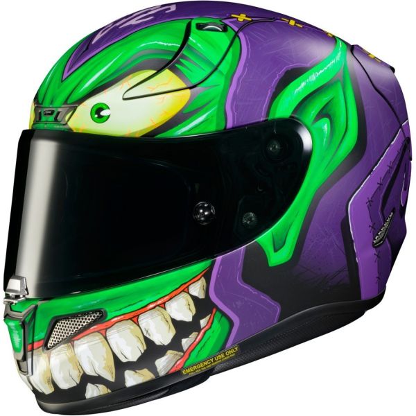 Full face helmets HJC Full-Face Moto Helmet RPHA 11 Green Goblin Marvel Purple/Green 24