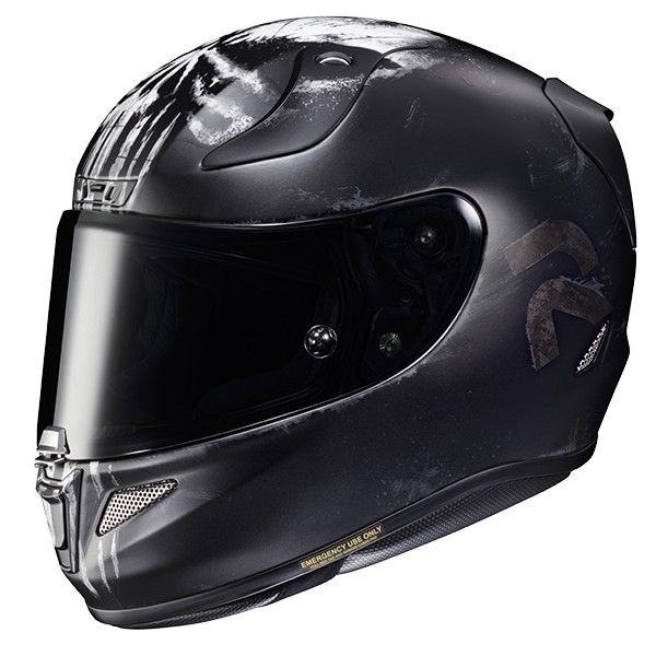 Casti Moto Integrale HJC Casca Moto Full-Face RPHA 11 Punisher Marvel Black/White