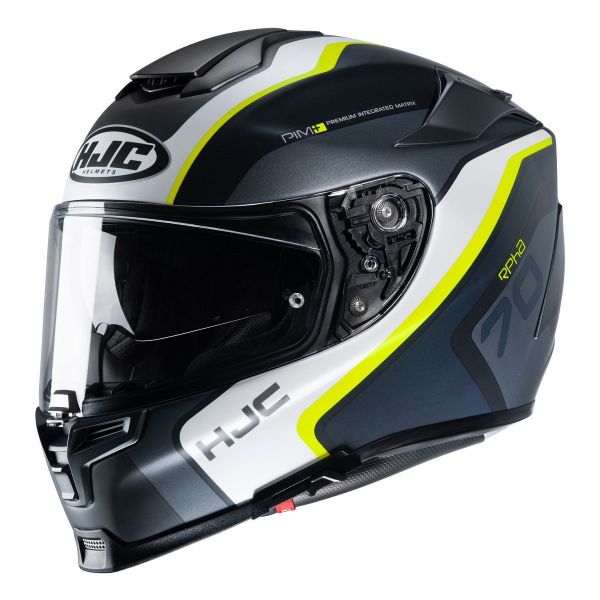 Full face helmets HJC Moto Helmet Full-Face RPHA 70 Kroon Yellow Fluo