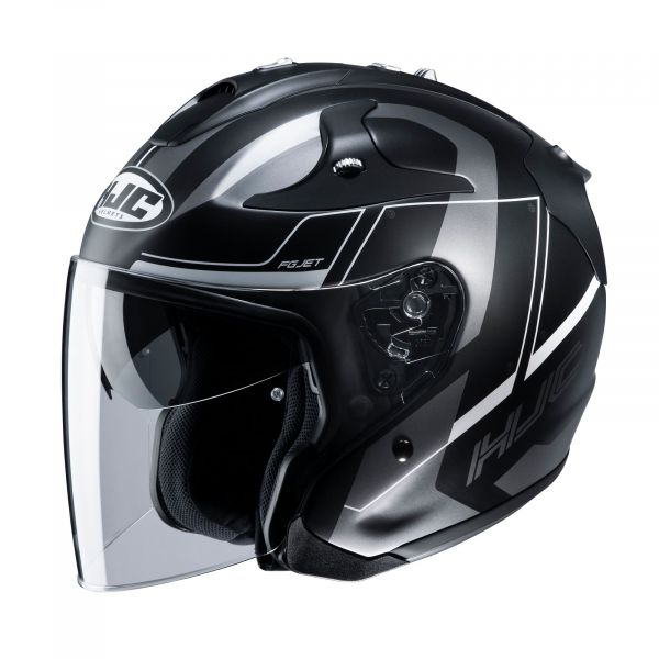 Jet helmets HJC Moto Helmet Jet FG-JET Komina Silver