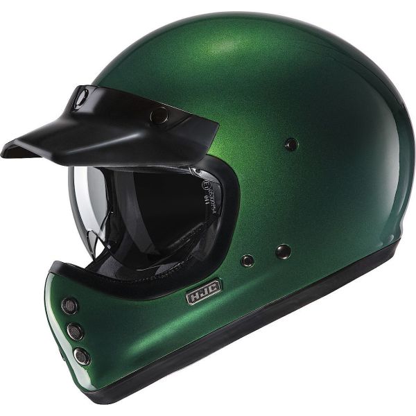 Helmets MX-Enduro HJC MX/Enduro Moto Helmet V60 Solid Deep Green 24
