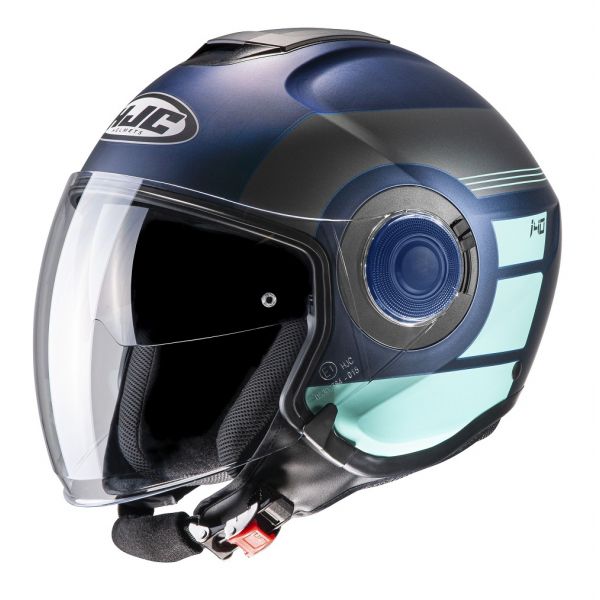 Jet helmets HJC Helmet Open Face i40 Spina Black/Blue