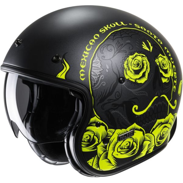 Jet helmets HJC Open-Face/Jet Moto Helmet V31 Desto Retro Black/Yellow 24