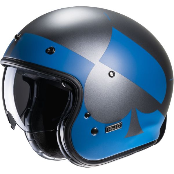 Casti Moto Jet (Open Face) HJC Casca Moto Open-Face/Jet V31 Kuz Retro Black/Blue 24