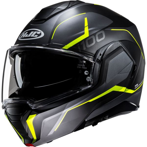 Full face helmets HJC Full-Face Moto Helmet i100 Lorix Grey/Black/Yellow 24