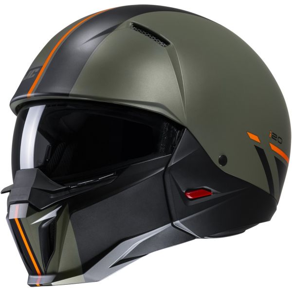 Jet helmets HJC Open-Face/Jet Moto Helmet i20 Batol Green/Black/Orange 24
