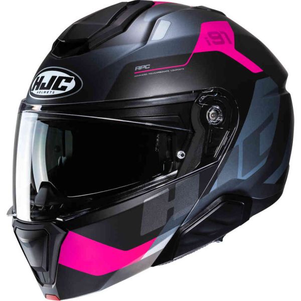 Full face helmets HJC Full-Face Moto Helmet i91 Carst Black/Pink 24