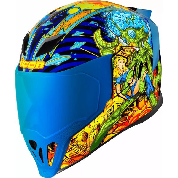 Casti Moto Integrale Icon Casca Moto Full-Face/Integrala Airflite Bugoid Blitz Blue 25