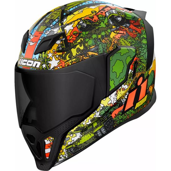 Casti Moto Integrale Icon Casca Moto Full-Face/Integrala Airflite GP23 Green 25