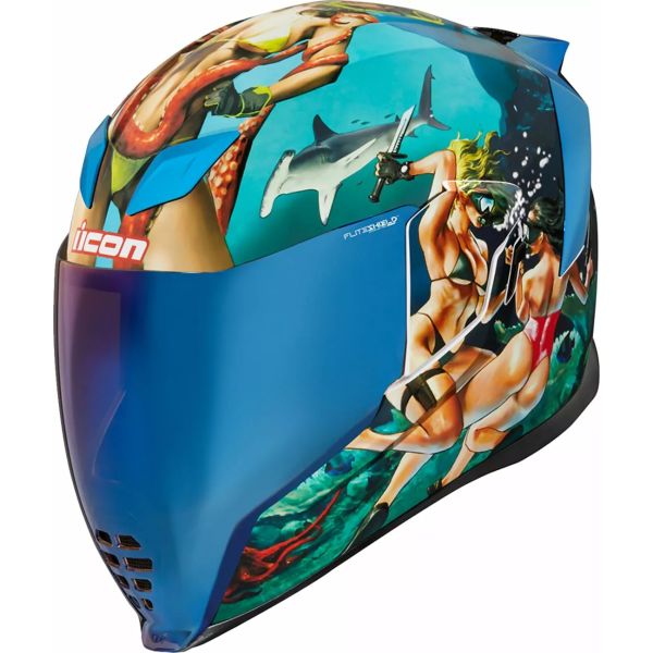 Casti Moto Integrale Icon Casca Moto Full-Face/Integrala Airflite Pleasuredome4 Blue 25