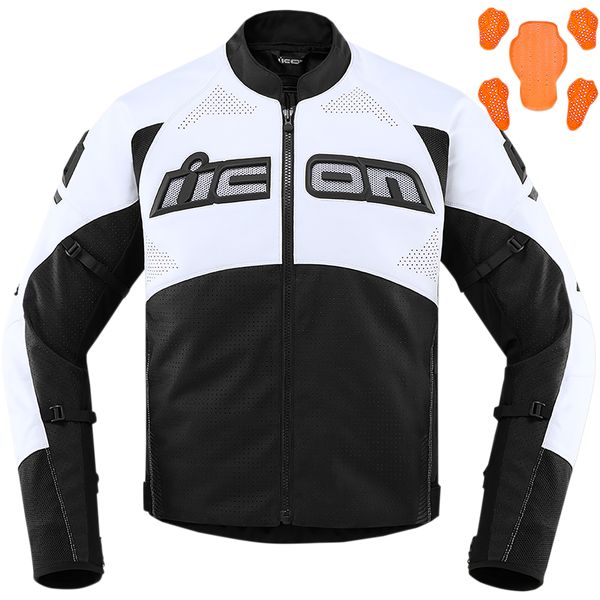  Icon Geaca Moto Piele Contra2 Perforata White