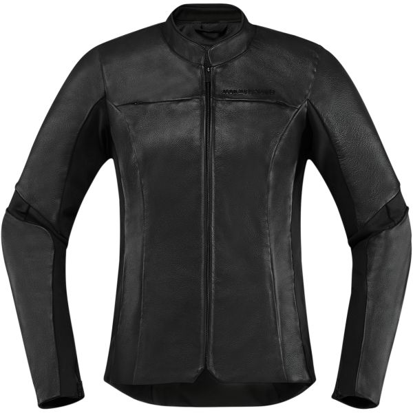 Leather Womens Jackets Icon Women Leather Moto Jacket Overlord Black