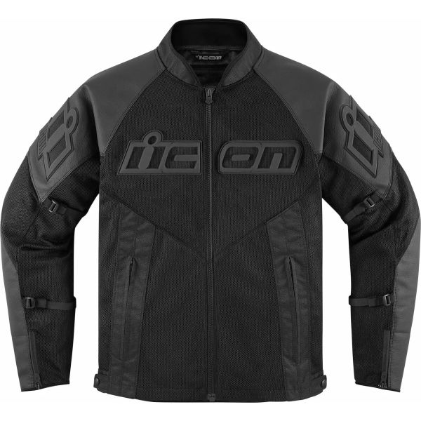 Geci Moto Piele Icon Geaca Moto Piele Mesh AF Leather Black 25
