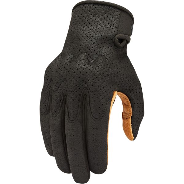  Icon Manusi Moto Piele Airform Ce Gloves Black/Tan