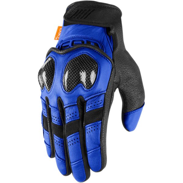 Gloves Racing Icon Moto Leather Gloves Contra 2 Blue