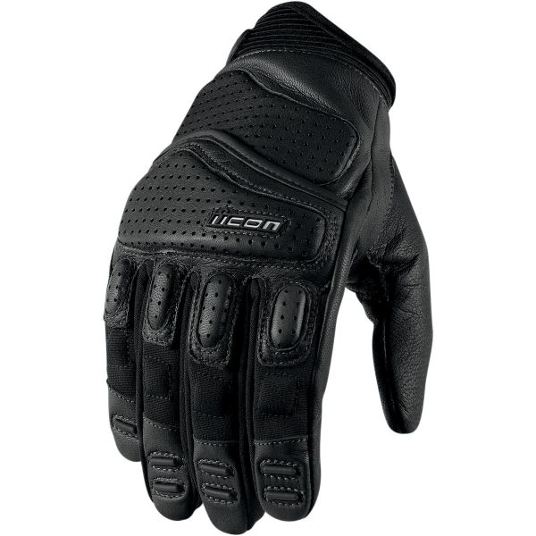 Icon Manusi Moto Piele Superduty 2 Short Gloves Black
