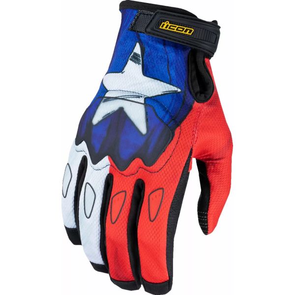 Manusi Moto Sport si Piele Icon Manusi Moto Textil/Piele Hooligan CE Tejas Libre Red/White/Blue 25
