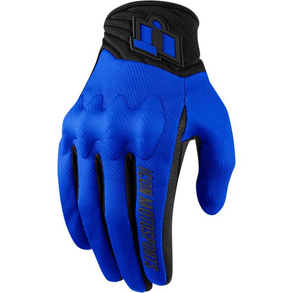 Gloves Racing Icon Moto Textile Gloves Anthem 2 Blue