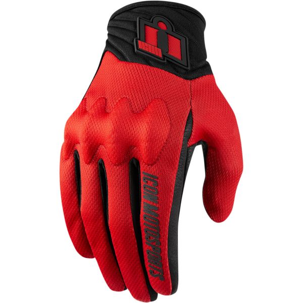 Gloves Racing Icon Moto Textile Gloves Anthem 2 Red