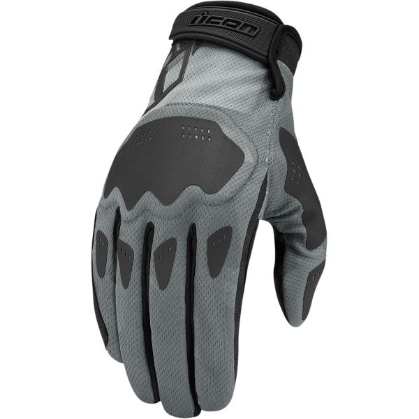 Gloves Racing Icon Moto Textile Gloves Athem Ce Bscar Grey