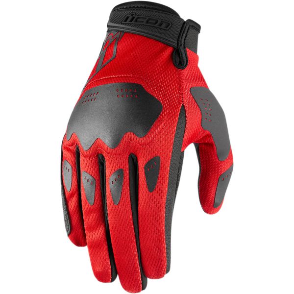 Gloves Racing Icon Moto Textile Gloves Hooligan Red