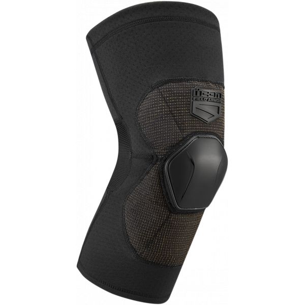  Icon Field Armor Compression Knee Guards Black