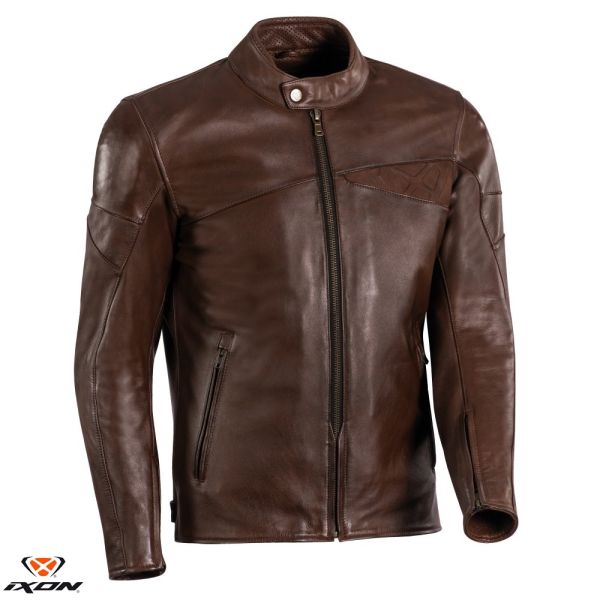 Leather Jackets Ixon Leather Moto Jacket Cranky MS Brown