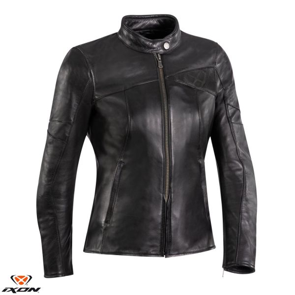 Leather Womens Jackets Ixon Lady Moto Leather Jacket Urban Cranky LS Black 24
