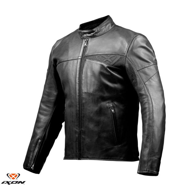 Leather Jackets Ixon Moto Leather Jacket Urban Crancky Air MS Black  24