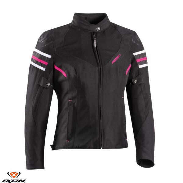 Textile Womens Jackets Ixon Lady Moto Textile/Jacket Ilana LS Black/Fuchsia 24