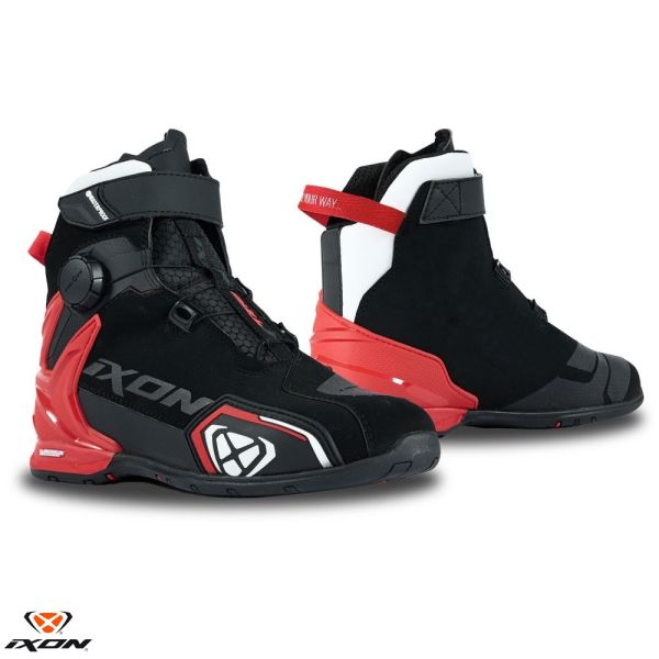 Short boots Ixon Moto Boots Bull 2 WP MS Black/White/Red
