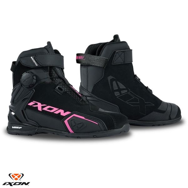 Women's boots Ixon Lady Moto Boots Bull 2 WP LS Black/Fuchsia 24