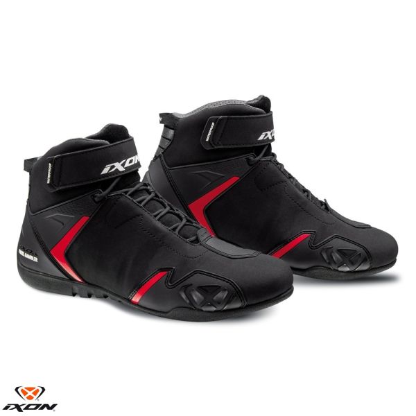 Short boots Ixon Moto Boots Gambler WP MS Black/Red 24