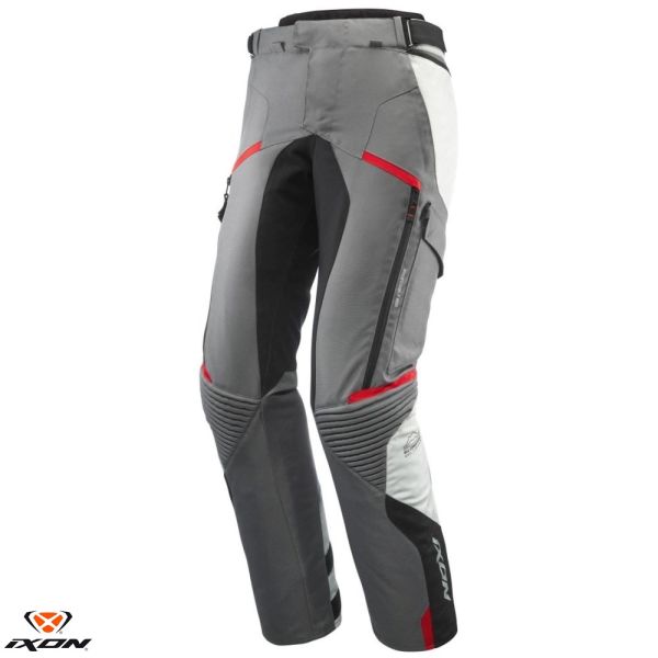 Textile pants Ixon Textile Moto Pants Midgard MS Gray/Black/Red 24