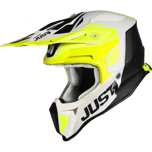 Helmets MX-Enduro Just1 Helmet J18 Pulsar Fluo Yellow/White/Black