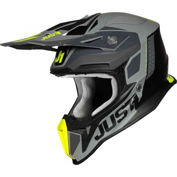 Helmets MX-Enduro Just1 Helmet J18 Pulsar Fluo Yellow/Grey/Black