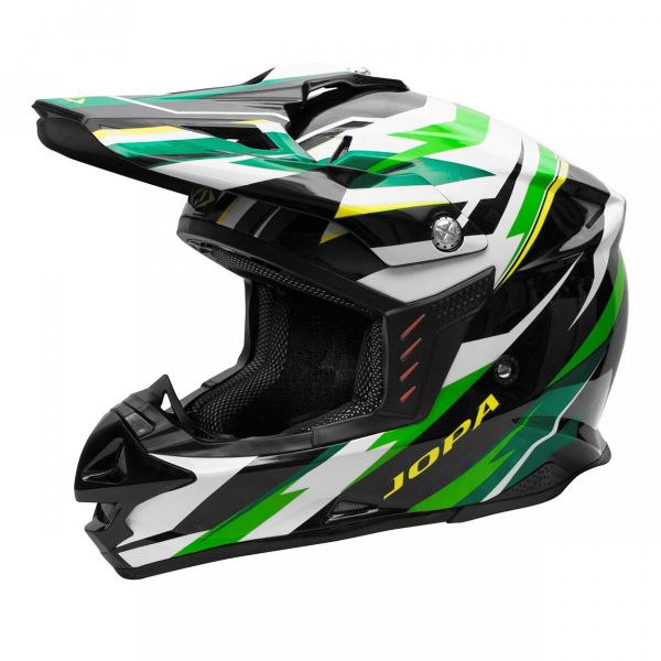 Helmets MX-Enduro Jopa Locust II Scrum Black/Green Helmet