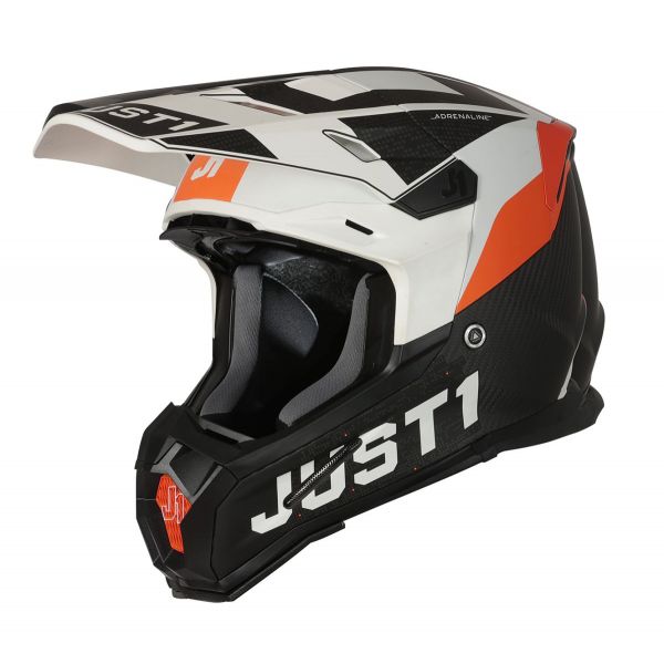 Kids Helmets MX-Enduro Just1 Enduro Helmet Copii J22 Adrenaline Orange/White/Carbon Matt