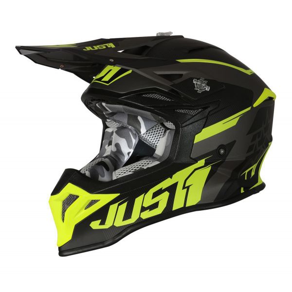 Helmets MX-Enduro Just1 Enduro Helmet J39 Stars Black/Yellow Fluo/Titanium