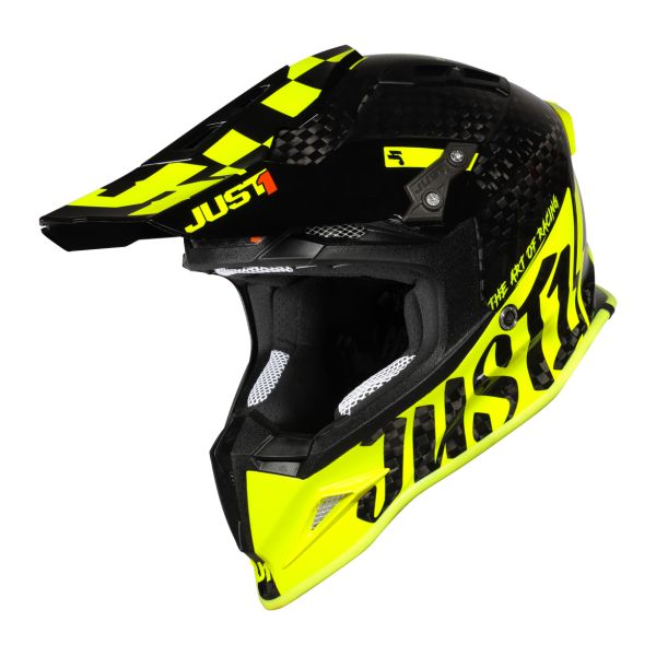 Helmets MX-Enduro Just1 Helmet J12 PRO Racer Fluo Yellow/Carbon
