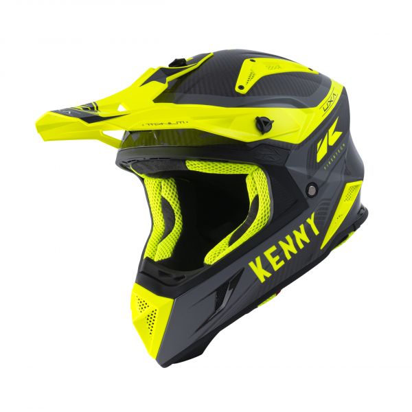 Helmets MX-Enduro Kenny Helmet Enduro Titanium Carbone Graphic Neon Yellow