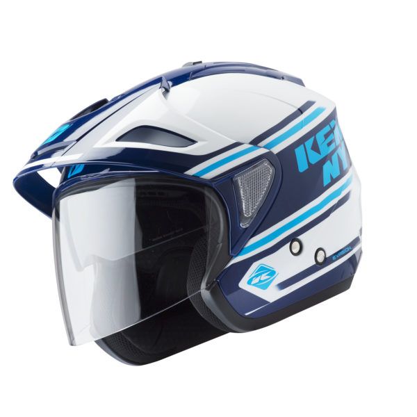  Kenny Jet Evasion White/Blue/Navy Helmet